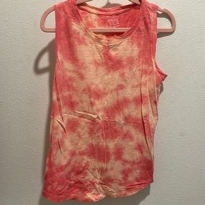 Pink tie dye workout tank